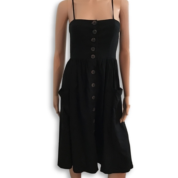 forever 21 black button up dress